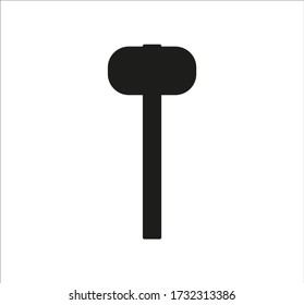 construction mason rubber mallet. illustration for web and mobile design.