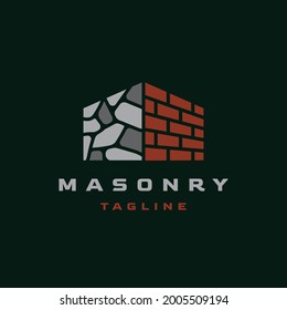 Construction Masonry Architecture Logo Design Inspiration Vector Template