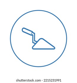 Icono de herramienta de la pala de albañilería de construcción | Icono de versión circular |