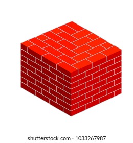 Construction Material Cube Brick Layers Element Stock Vector (Royalty ...