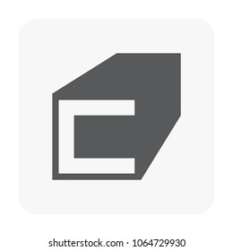 Construction material icon on white.