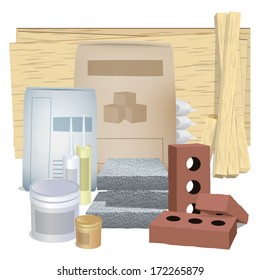 Construction materials , vector illustration