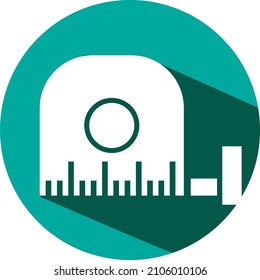 La construcción mide la cinta, ilustración, vector sobre un fondo blanco.