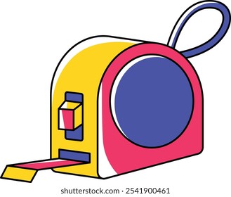 Construction Measure Tape Tool Illustration