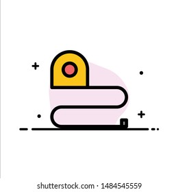 Construction, Measuring, Scale, Tape  Business Flat Line Filled Icon Vector Banner Template. Vector Icon Template background