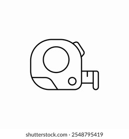 construction measuring tape icon sign vector
