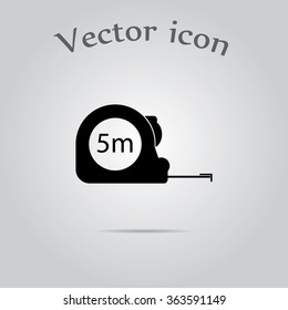 Construction measuring tape illustration. Vector icons five meters