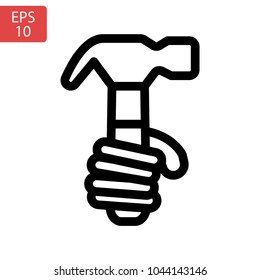 Construction Mechanical Factory Engineering Vector Line Icons