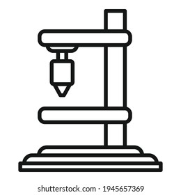 Construction milling machine icon. Outline Construction milling machine vector icon for web design isolated on white background