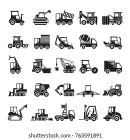 construction and mining equipment icons