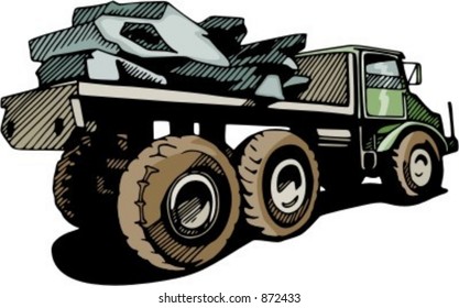 Construction and mining truck. Check my portfolio for many more images of this series.