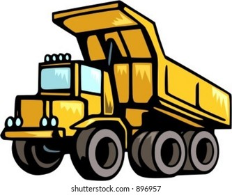 Construction and mining truck.Vector illustration
