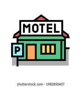 construction motel color icon vector. construction motel sign. isolated symbol illustration