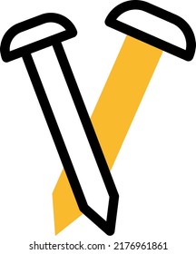 Construction needles, illustration, vector on a white background.