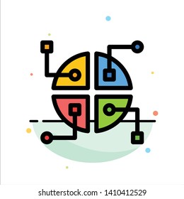 Construction, Network, Map Abstract Flat Color Icon Template