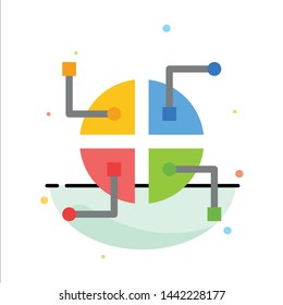 Construction, Network, Map Abstract Flat Color Icon Template