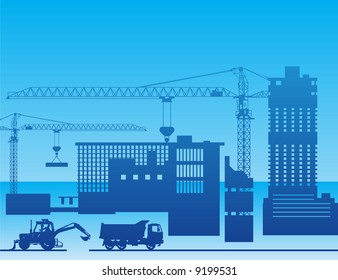 Construction of new industrial complex, factory