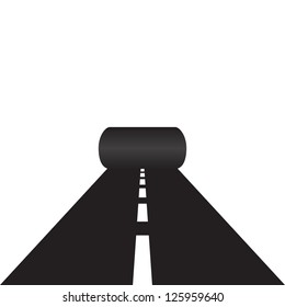 Construction of a new road. Vector illustration.