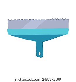 construction notched trowel cartoon. tiler tiles, cement plaster, float glue construction notched trowel sign. isolated symbol vector illustration