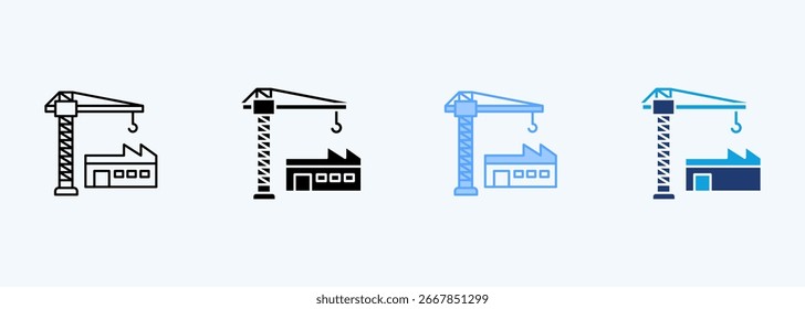 Construction Outline Icon Multiple Style