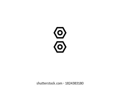 Construction Outline Icon - Nut Bolt