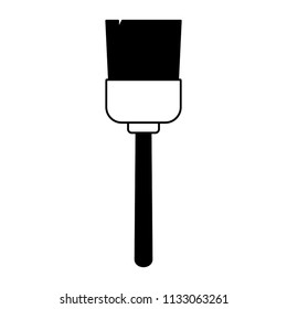 Construction Paint brush in black and white
