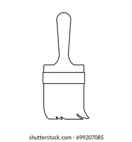 construction paint brush handle white background