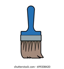 construction paint brush handle white background