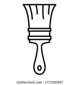 Malerpinselsymbol in der Bauweise. Umrissfarbene Pinsel, Vektorsymbol für Webdesign einzeln auf weißem Hintergrund