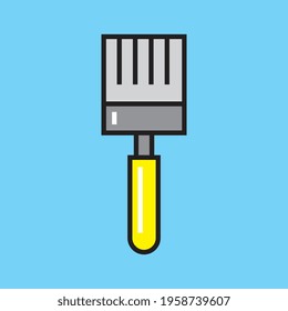 Construction paint brush on blue background vector illustration