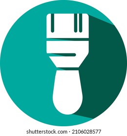 Construction paint brush tool, illustration, vector on a white background.