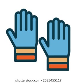 Construction a pair of safety gloves for hand protection