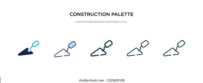construction palette icon in different style vector illustration. two colored and black construction palette vector icons designed in filled, outline, line and stroke style can be used for web,