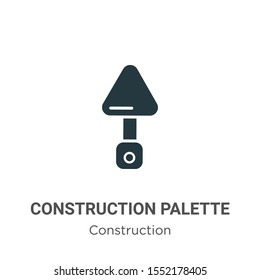 Construction palette vector icon on white background. Flat vector construction palette icon symbol sign from modern construction collection for mobile concept and web apps design.