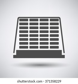 Construction pallet icon on gray background with round shadow. Vector illustration.