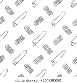 Bouwpatroon. Bouwgereedschap Naadloos patroon. Doodle Bouw Naadloos patroon. Bouwgereedschap Achtergrond