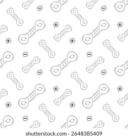 Bouwpatroon. Bouwgereedschap Naadloos patroon. Doodle Bouw Naadloos patroon. Bouwgereedschap Achtergrond
