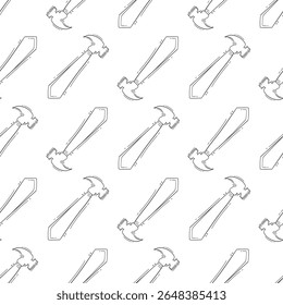 Bouwpatroon. Bouwgereedschap Naadloos patroon. Doodle Bouw Naadloos patroon. Bouwgereedschap Achtergrond