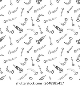 Bouwpatroon. Bouwgereedschap Naadloos patroon. Doodle Bouw Naadloos patroon. Bouwgereedschap Achtergrond