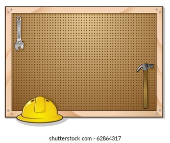 Construction Peg Board Cartoon