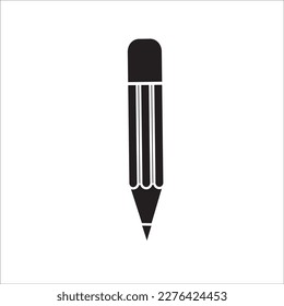 Bleistift-Symbol für den Bau. Einfache Illustration von Baustift-Vektorsymbol für Webdesign einzeln auf weißem Hintergrund
