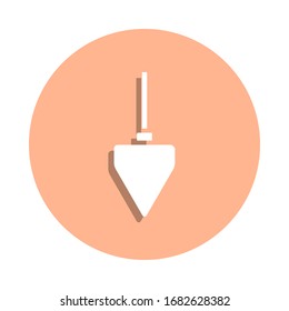 Construction pendulum badge icon. Simple glyph, flat vector of engineering icons for ui and ux, website or mobile application