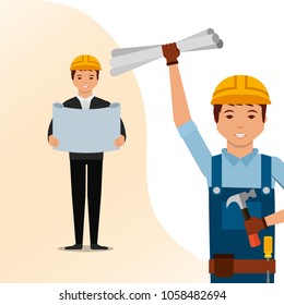 Construction People Tools Stock Vector (Royalty Free) 1058482694 ...