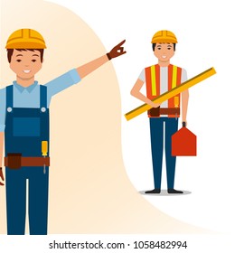 Construction People Tools Stock Vector (Royalty Free) 1058482994 ...