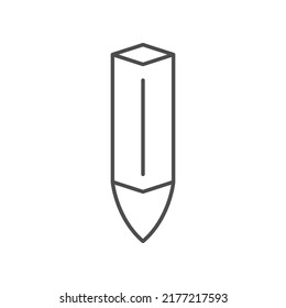 Construction pile line outline icon