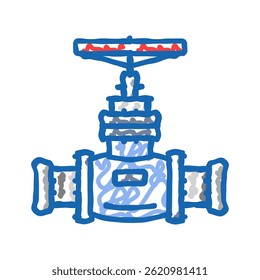 construction pipeline doodle icon sketch vector. construction pipeline sign. isolated symbol illustration