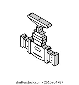 construction pipeline isometric icon vector. construction pipeline sign. isolated symbol illustration