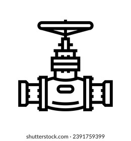 construction pipeline line icon vector. construction pipeline sign. isolated contour symbol black illustration