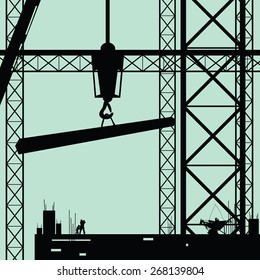 construction place art color vector