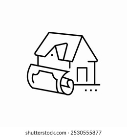 construction plan icon sign vector